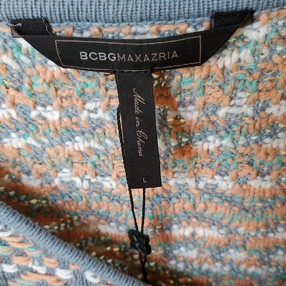 BCBGMaxAzria Alayna Unique Zip/Or Opened Textured Knit Sz. L Jacket NWT - Picture 2 of 15